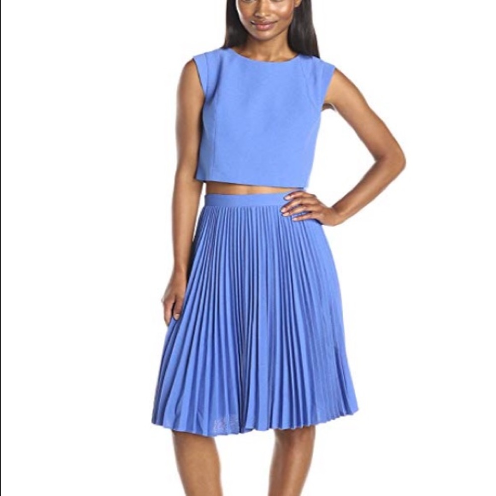 Black Halo blue two piece dress